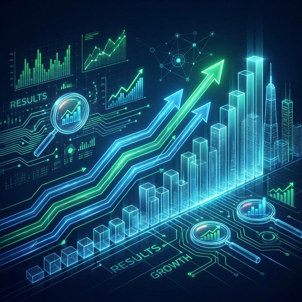Success metrics dashboard showing business outcomes — Fradys Technologies case studies